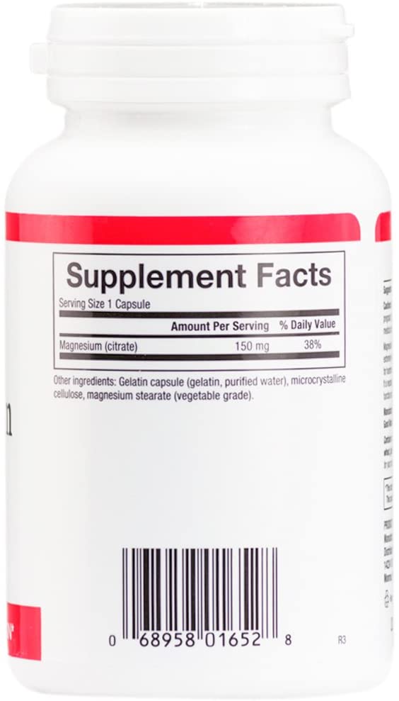 Natural Factors Magnesium Citrate, 150 mg, 90 Capsules