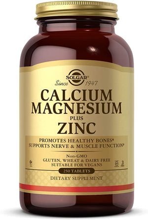 Solgar Calcium Magnesium plus Zinc, 250 Tablets