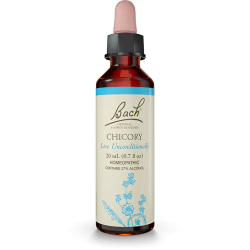 Bach Original Flower Remedies, Chicory - Love Unconditionally - Natural Homeopathic Flower Essence for Emotional Balance - Vegan, Gluten Free, Sugar Free - 20mL Dropper