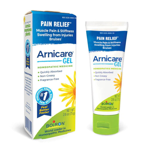 Boiron Arnicare Gel for Relief of Joint Pain, Muscle Pain, Muscle Soreness, and Swelling from Bruises or Injury - Non-greasy and Fragrance-Free - 2.6 oz