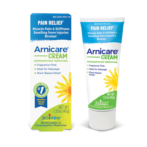 Boiron Arnicare Cream for Relief for Joint Pain, Muscle Pain, Muscle Soreness, and Swelling from Bruises or Injury - Fast Absorbing and Fragrance-Free - 1.3 oz