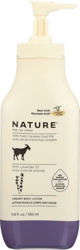 Nature by Canus Lavender Goat Milk Body Lotion, 11.8 oz - Creamy Moisturizer for Sensitive, Dry Skin, Rich in Vitamins A, B3, Zinc & Selenium