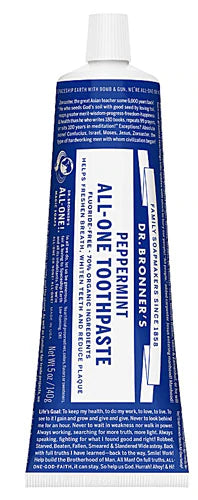 Dr. Bronner&#39;s All-One Toothpaste Peppermint, 5 oz