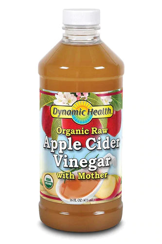 Dynamic Health Certified Organic Raw Apple Cider Vinegar with Mother | Unfiltered, Unpasteurized | 16 FL OZ