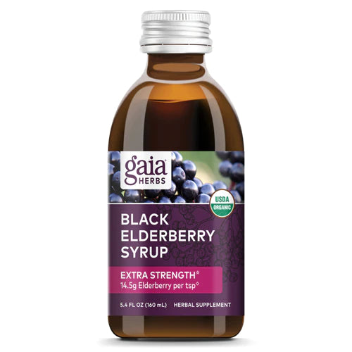 Gaia Herbs Organic Black Elderberry Syrup, 5.4 fl oz