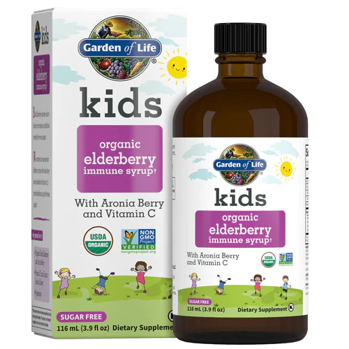 Garden of Life Kids Organic Elderberry Immune Syrup, 3.9 fl oz