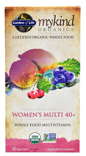 Garden of Life Mykind Organics Women&#39;s Multi 40 Plus, 60 Vegan Tablets