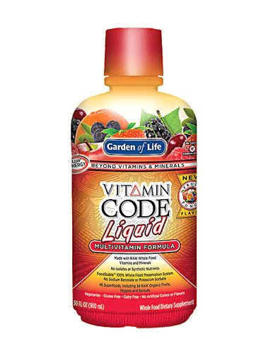 Garden of Life Vitamin Code Liquid Multivitamin Formula Fruit Punch, 30 fl oz