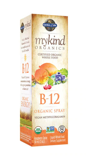 Garden of Life Mykind Organics B-12 Spray Raspberry, 2 fl oz