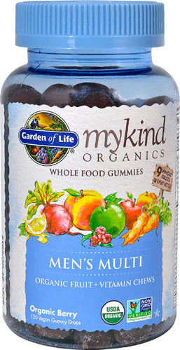 Garden of Life mykind Organics Men&#39;s Multi Whole Food Gummies Organic Berry, 120 Vegan Gummy Drops