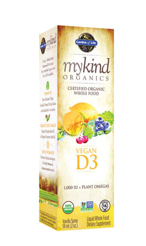 Garden of Life mykind Organics Vegan D3 Organic Spray Vanilla, 1000 IU, 2 fl oz