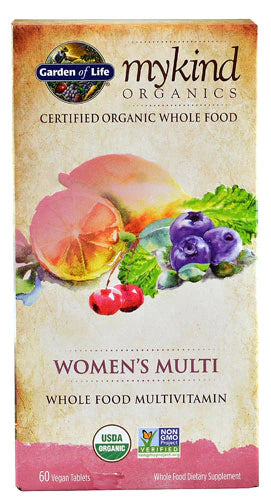 Garden of Life Organics Organic Multivitamin for Women - Womens Multi with Vitamin C, D, Folate, B6, B12, Biotin, Iron, Vegan Whole Food Vitamins for Women, Energy, Skin, Nails, 60 Tablets