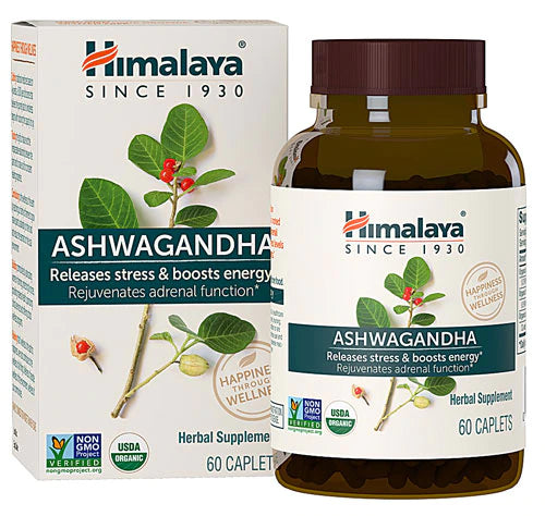 Himalaya Organic Ashwagandha, 60 Caplets