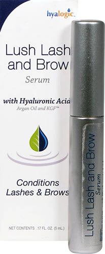 Lash &amp; Brow Serum by Hyalogic - Eyelash and Brow Growth Serum Enriched w/Hyaluronic Acid, Argan Oil &amp; KGF: Hypoallergenic Formula | Cruelty &amp; Paraben-Free .17 fl. oz.(5ml)