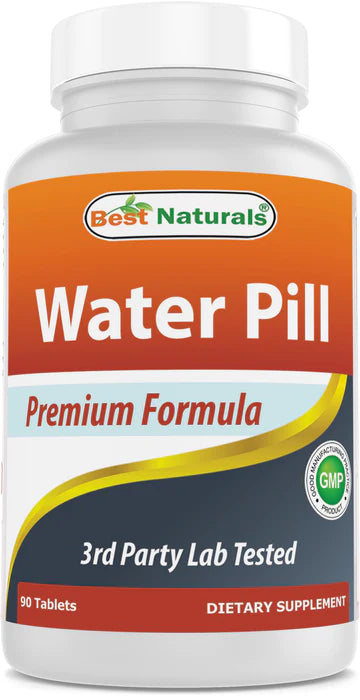 Best Naturals Water Pill with Potassium 90 Tablets - Supports Elimination of Water Retention Also Called Diuretic