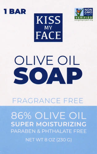Kiss My Face Olive Oil Soap, Fragrance Free, 8 oz