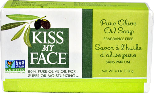 Kiss My Face Pure Olive Oil Bar Soap Fragrance Free, 4 oz