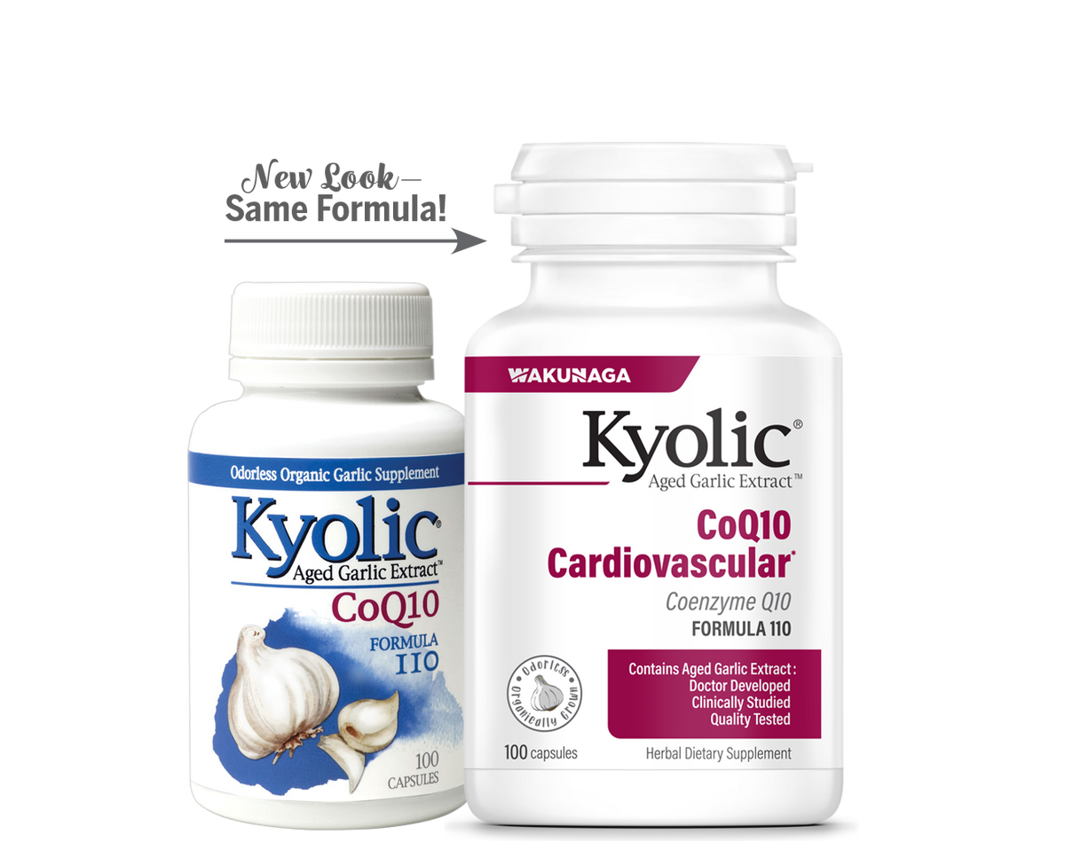 Kyolic Aged Garlic Extract Formula 110 CoQ10 Cardiovascular, 100 Capsules