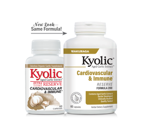 Kyolic Aged Garlic Extract Formula 200, Cardiovascular & Immune, Reserve 60 Capsules