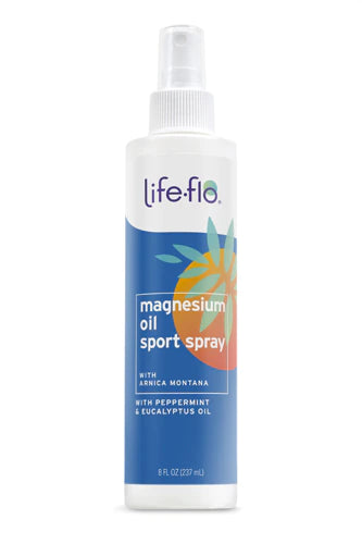 Life-flo Magnesium Oil Sport Spray, with Magnesium Chloride from The Zechstein Seabed Plus Arnica, Calms and Refreshes Muscles and Joints After Exercise, 60-Day Guarantee, Not Tested on Animals, 8oz
