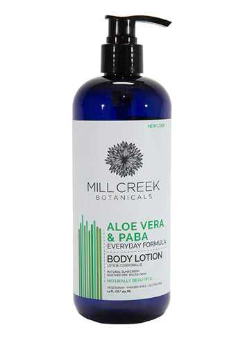Mill Creek Botanicals Aloe Vera &amp; PABA Body Lotion, 14 fl oz
