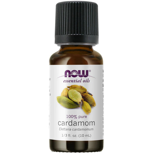 NOW Essential Oils, Cardamom Oil, Spicy and Warm Aromatherapy Scent, 100% Pure, Steam Distilled Child Resistant Cap, 10 mL