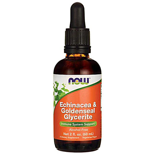 NOW Foods Echinacea & Goldenseal Glycerite Alcohol Free, 2 fl oz