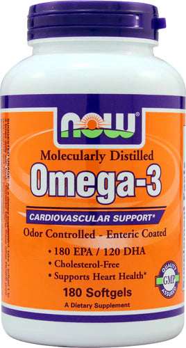 NOW Foods Omega-3, 180 Softgels