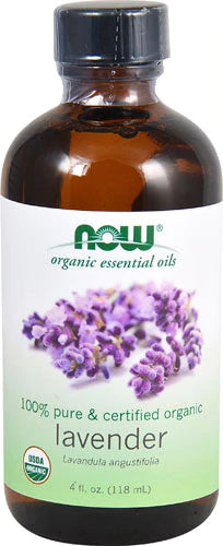 NOW Foods Essential Oils, Organic Lavender Oil, Soothing Aromatherapy Scent, Steam Distilled, 100% Pure, Vegan, Child Resistant Cap, 4-Ounce