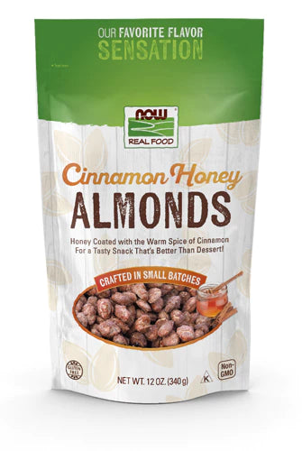 NOW Foods, Cinnamon Honey Coated Almonds, Crafted in Small Batches, 12-Ounce (340 g)