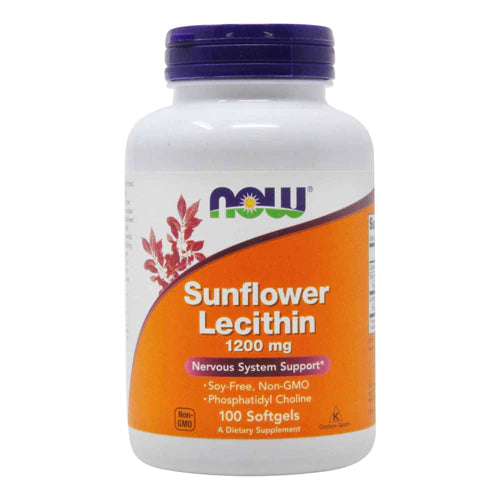 NOW Foods Sunflower Lecithin, 1200 mg, 100 Softgels
