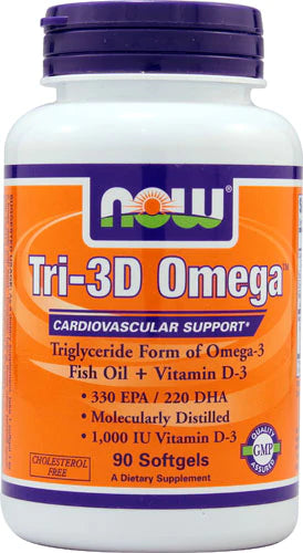 NOW Foods Tri-3D Omega, 90 Softgels