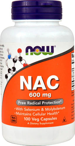 NOW Supplements, NAC (N-Acetyl Cysteine) 600 mg with Selenium 100 Capsules