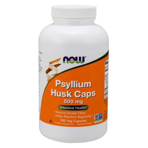 NOW Psyllium Husk Caps, 500 mg, 500 Veg Capsules