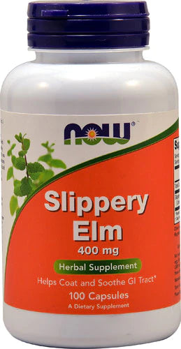NOW Slippery Elm, 400 mg, 100 Capsules