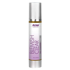 NOW Foods Solutions, Blemish Clear Gel Cleanser, Gentle Deep Cleansing, Cleans Pores, Purify, 4-Ounce