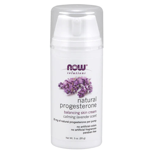 NOW Solutions Natural Progesterone Cream Calming Lavender, 3 oz