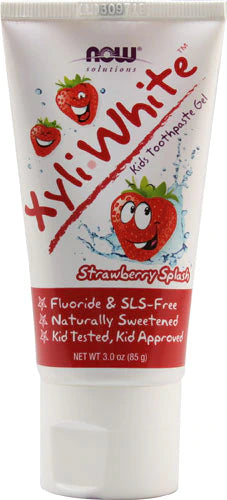 NOW Solutions XyliWhite™ Kids Toothpaste Gel Strawberry Splash, 3 oz