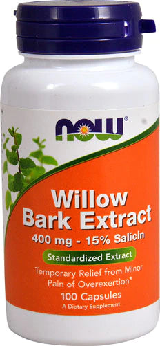 ***NOW Willow Bark Extract, 400 mg, 100 Capsules