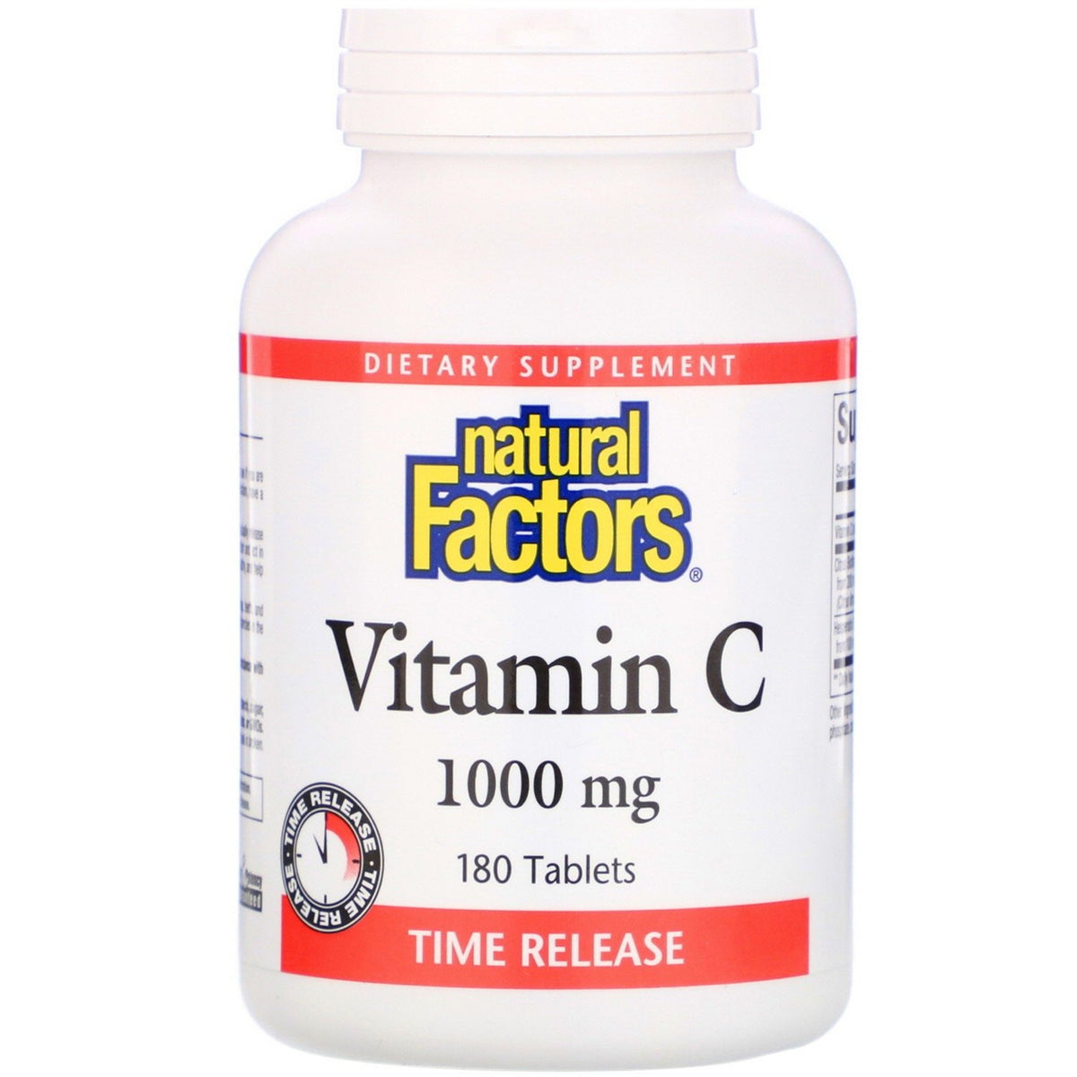 Natural Factors Vitamin C Time Release, 1000 mg, 180 Tablets