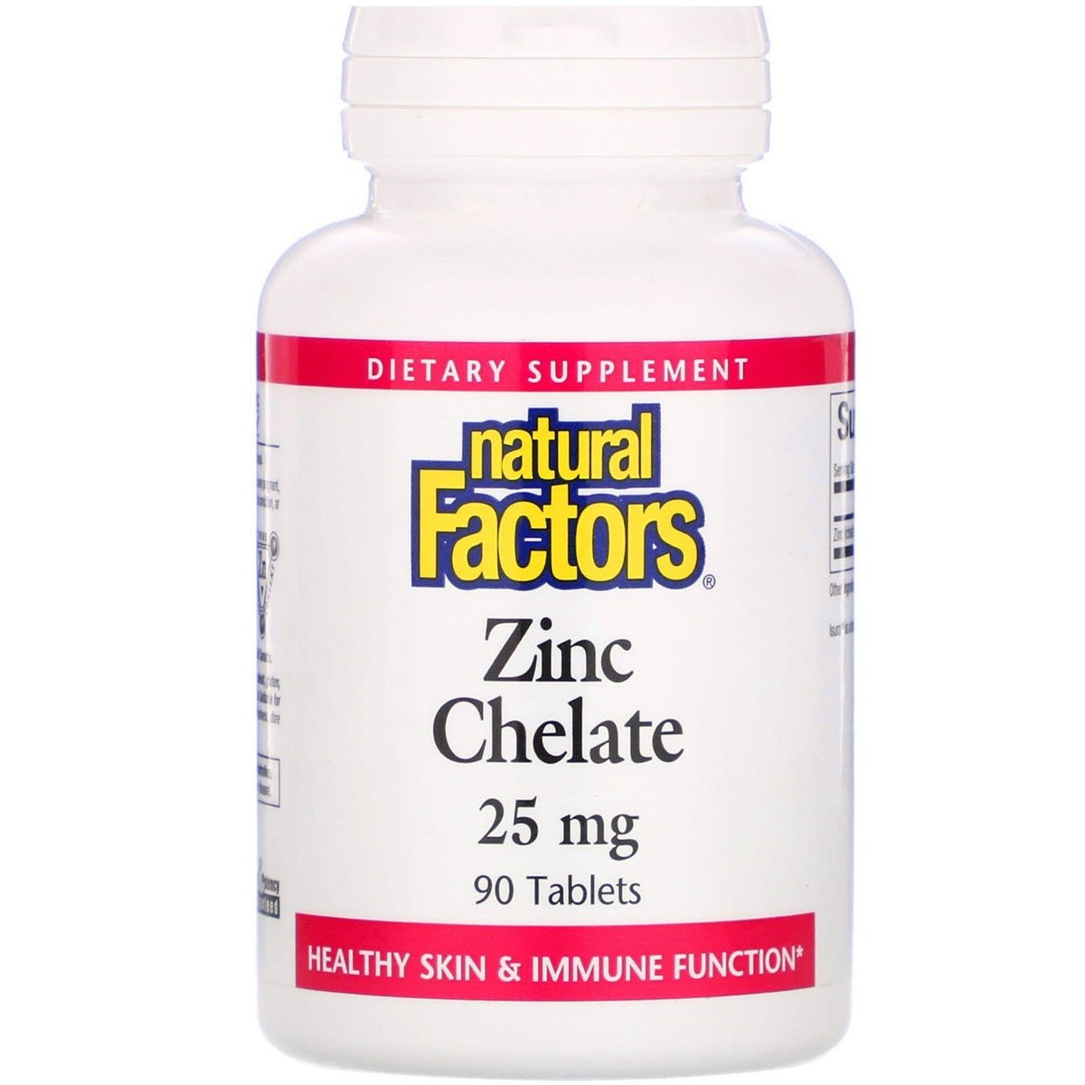 Natural Factors Zinc Chelate, 25 mg, 90 Tablets