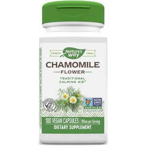 Nature's Way Chamomile Flower - 700 mg per 2-Capsule Serving- Traditional Calming Aid* - Herbal Supplement - Non-GMO Project Verified & Gluten Free - 100 Vegan Capsules