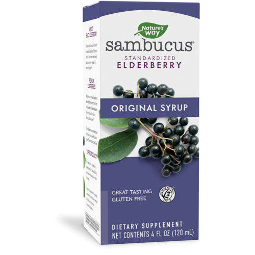 Nature’s Way Sambucus Elderberry Traditional Immune Syrup, Highly Concentrated Black Elderberry Extract, Traditional Immune Support*, Delicious Berry Flavored, 4 Fl Oz