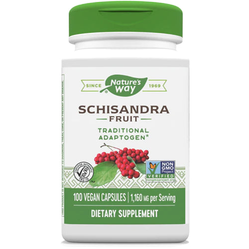 Nature&#39;s Way Schisandra Fruit, 1160 mg, 100 Vegan Capsules