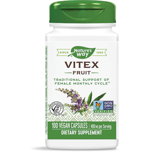 Nature&#39;s Way Vitex Fruit, 400 mg, 100 Vegan Capsules