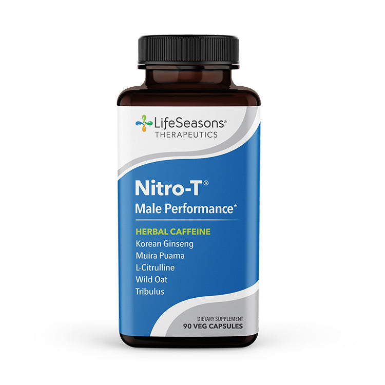 LifeSeasons Nitro-T - Men&#39;s Performance Support Supplement - Enhance Stamina &amp; Energy - Promote Healthy Blood Circulation - L-Citrulline L-Theanine Tribulus Ginger Kava &amp; Caffeine - 90 Capsules