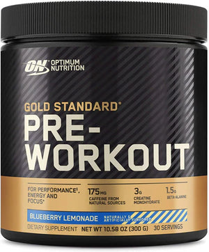 Optimum Nutrition Gold Standard Pre-Workout, Vitamin D for Immune Support, with Creatine, Beta-Alanine, and Caffeine for Energy, Keto Friendly, Blueberry Lemonade, 30 Servings