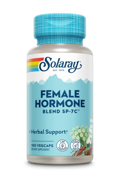 SOLARAY Female Hormone Blend SP-7C | W/Black Cohosh, Dong Quai, Passion Flower, Wild Yam &amp; More | 100 VegCaps, 50 Serv.