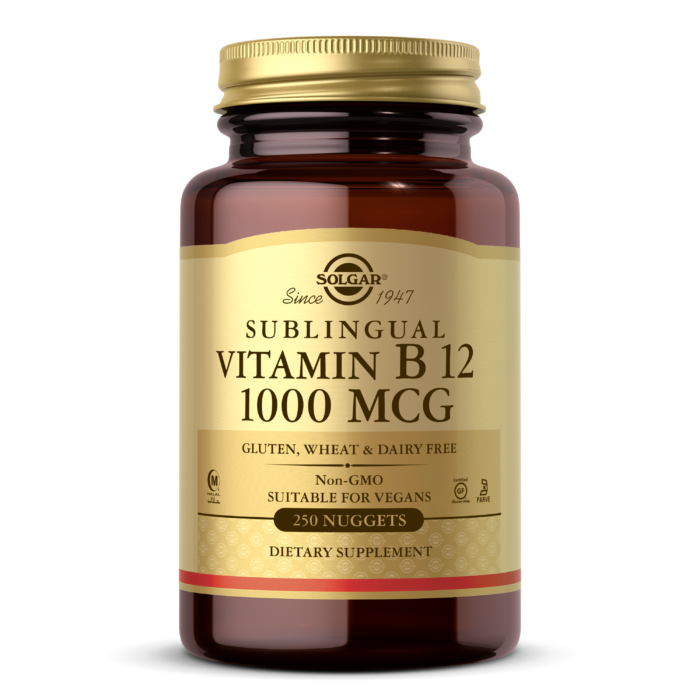 Solgar Vitamin B12 1000 mcg, 250 Nuggets - Supports Production of Energy, Red Blood Cells - Healthy Nervous System - Promotes Cardiovascular Health - Vitamin B - Non-GMO, Gluten Free - 250 Servings