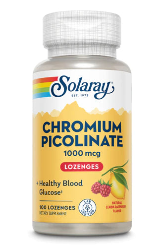 Solaray Chromium Picolinate Lozenges 1000mcg, | 100 Count